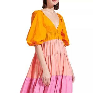 STAUD Meadow Color Blocked Maxi Dress